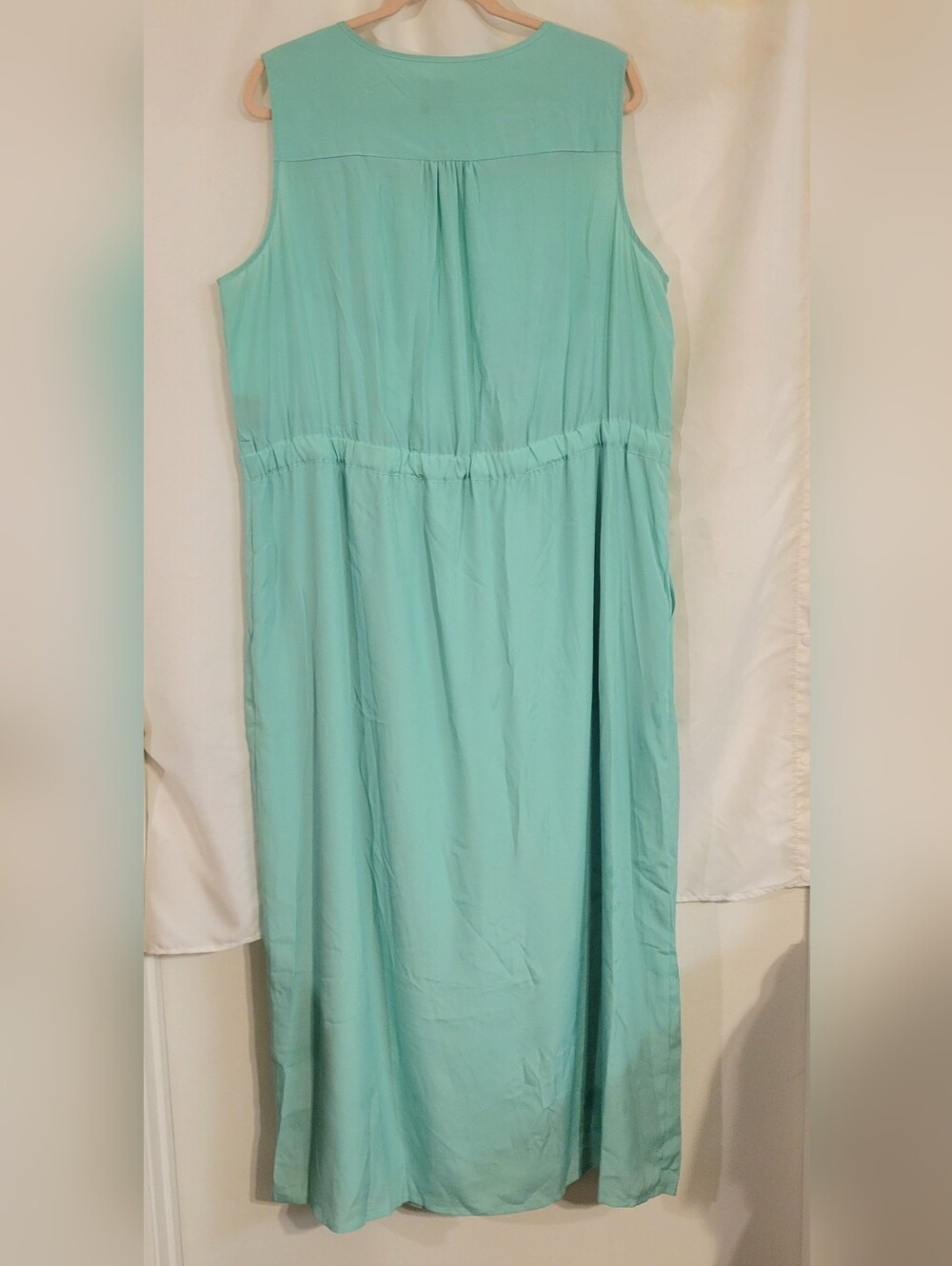 Queen Collection 2X Mint Green Sleeveless Maxi Dress - Picture 4 of 4